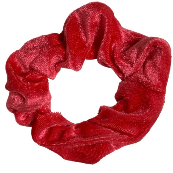 Forever 21 5-Piece Set of Red and Pink Tone Scrunchies Hair Ties NWOT - Picture 5 of 10